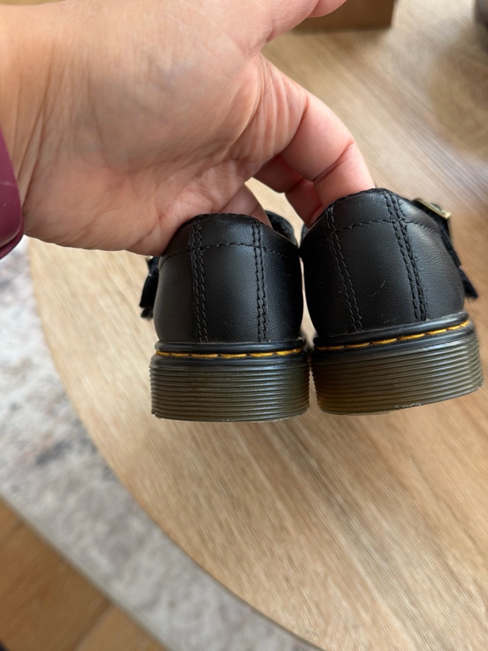 Dr. Martens Black Leather Double-Buckle Mary Jane Shoes for Kids size 10C - Picture 6 of 6